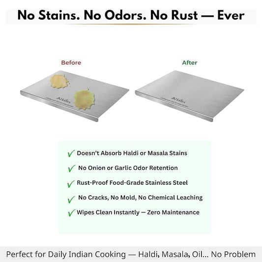 Stainless Steel Chopping Board (35X31Cm)