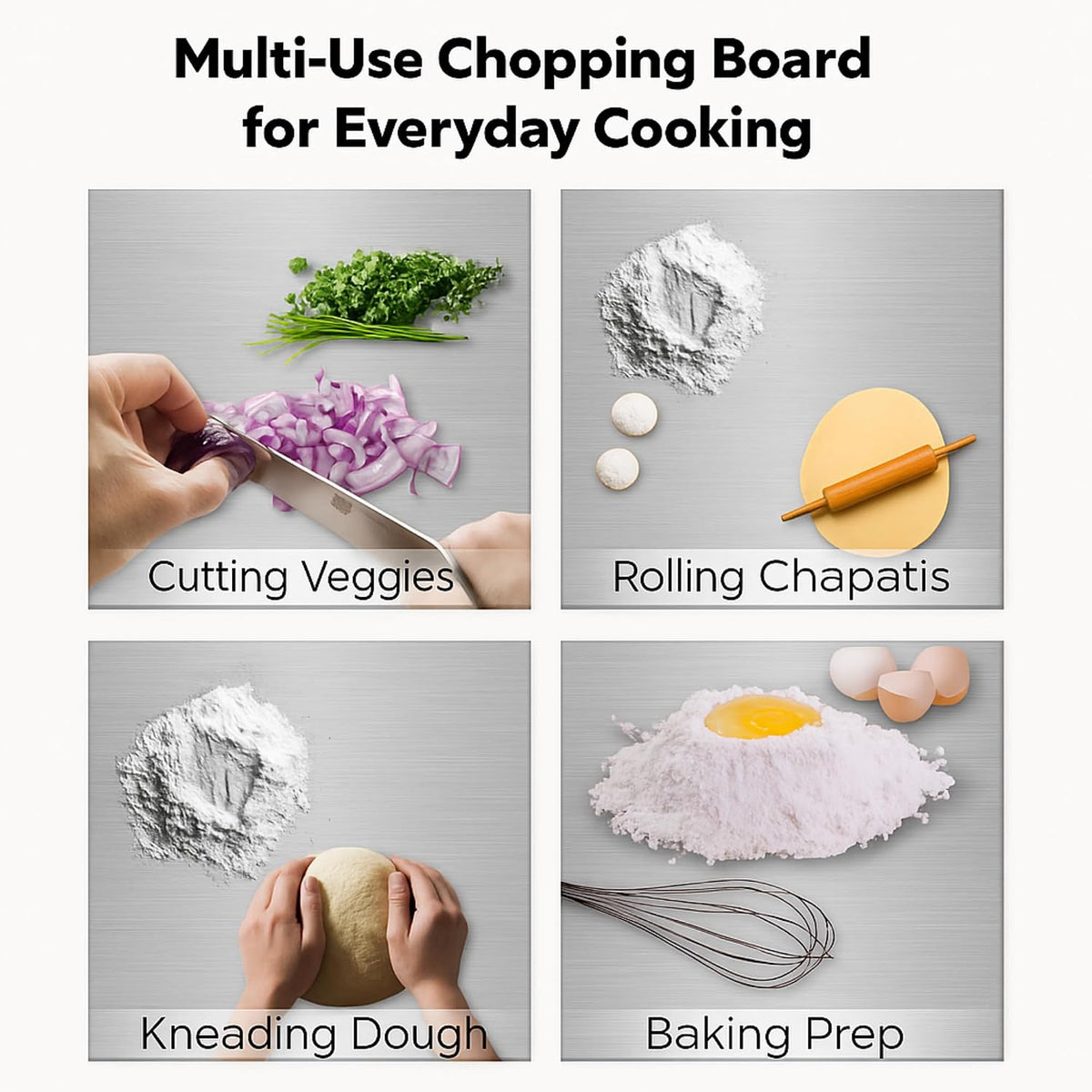 Stainless Steel Chopping Board (35X31Cm)