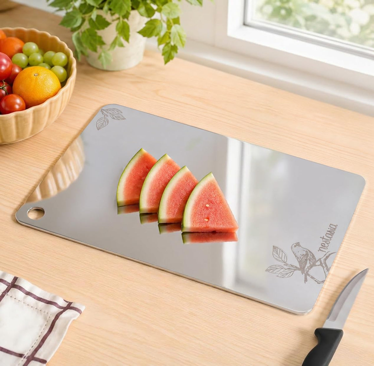 Stainless Steel Counter Top Chopping Board