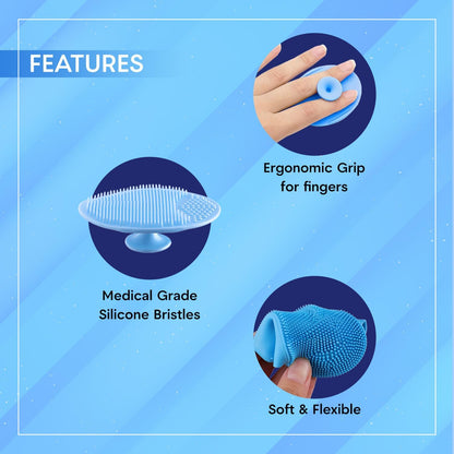Soft Silicone Bath Brush Set