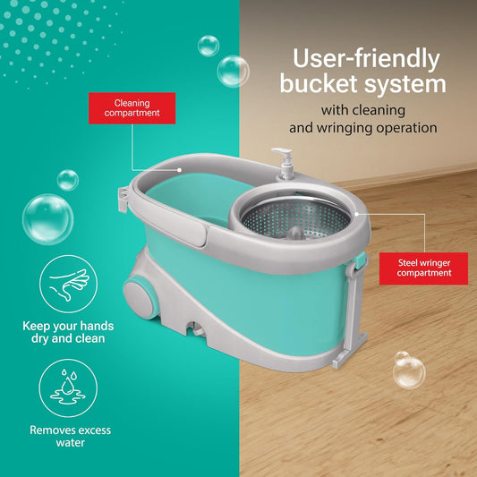 Stainless Steel Wringer Spin Mop