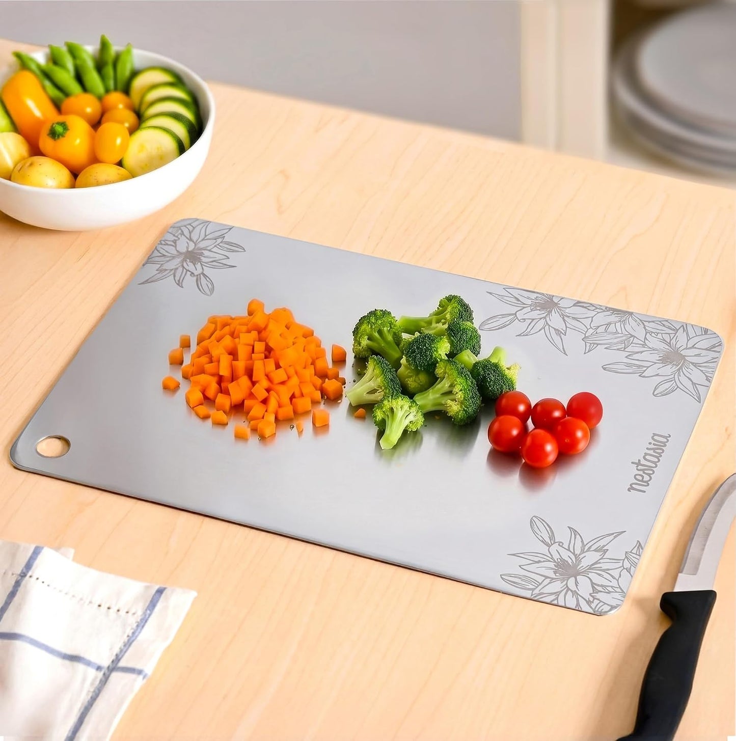 Stainless Steel Counter Top Chopping Board