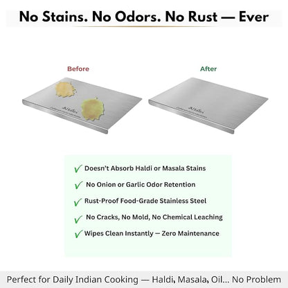 Stainless Steel Chopping Board (35X31Cm)