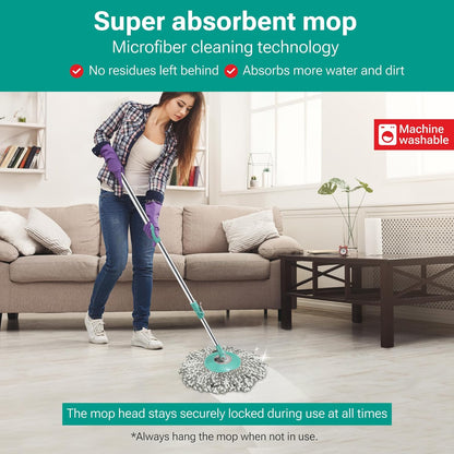 Stainless Steel Wringer Spin Mop