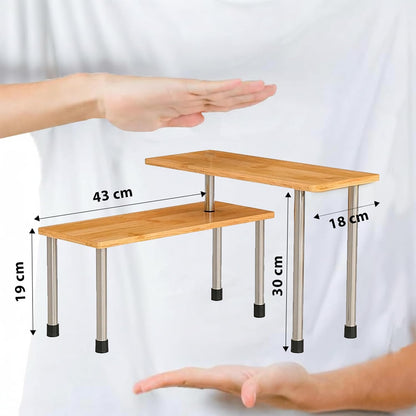 Wooden Rack for Kitchen Corner Storage