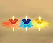 3D Reflective Shadow Diyas for Diwali Decoration | Pack of 12 |Dipawali Diya | Transparent Oil and Water Diya Deepawali Decoration Diya (MULTICOLOUR)